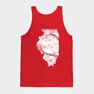 Illinois with Baseball Strings Tank Top